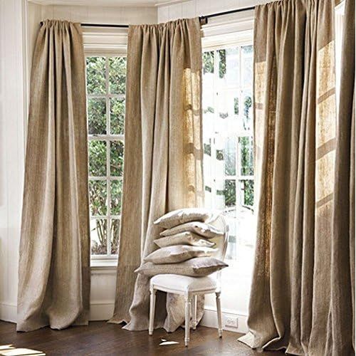  AK TRADING CO. Ak-Trading Burlap Drape Panel 2pc Set Backdrop 100% Jute Curtain 5ft x 7ft (60 X 84) Natural