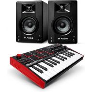 Recording Studio Package - Akai Professional MPK Mini MK3 USB MIDI Keyboard Controller and M-Audio BX3 3.5