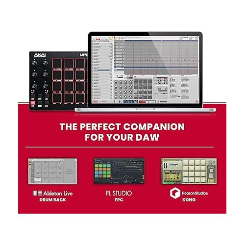  AKAI Professional MPD218 - USB MIDI Controller with 16 MPC Drum Pads, 6 Assignable Knobs, Note Repeat & Full Level Buttons and Production Software