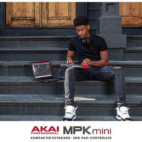  [아마존베스트]AKAI Professional MPK Mini MKIII - 25-Key USB MIDI Keyboard Controller with 8 Backlit Drum Pads, standard