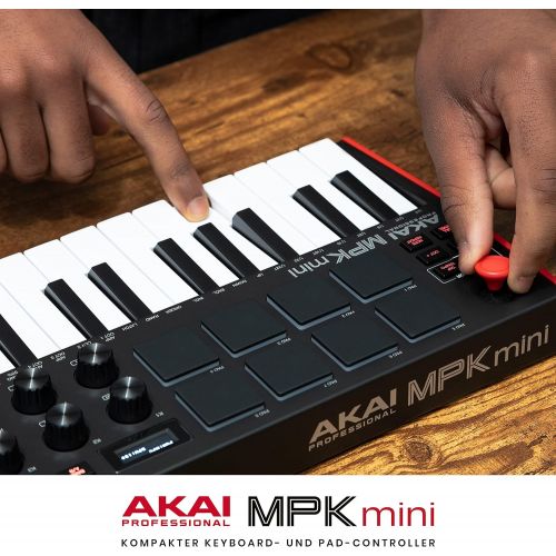  [아마존베스트]AKAI Professional MPK Mini MKIII - 25-Key USB MIDI Keyboard Controller with 8 Backlit Drum Pads, standard