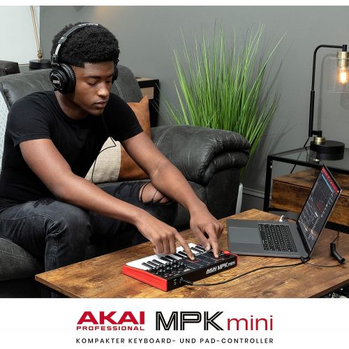  [아마존베스트]AKAI Professional MPK Mini MKIII - 25-Key USB MIDI Keyboard Controller with 8 Backlit Drum Pads, standard