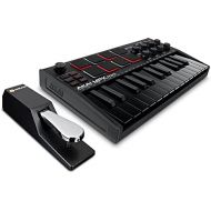 [아마존베스트]AKAI Pro fessional Midi Controller + Sustain Pedal Bundle - MPK Mini MK3 Black USB MIDI Keyboard Controller + M-Audio SP-2 Universal Sustain Pedal