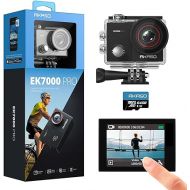 AKASO EK7000 Pro 4K Action Camera with Touch Screen EIS 131ft Waterproof Camera Remote Control Underwater Camera with Helmet Accessories Kit with Kingston 64GB microSDXC Canvas Memory Card (Bundle)