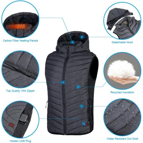  [아마존핫딜][아마존 핫딜] AKASO Nomad Battery Heated Vest (Men, XL)