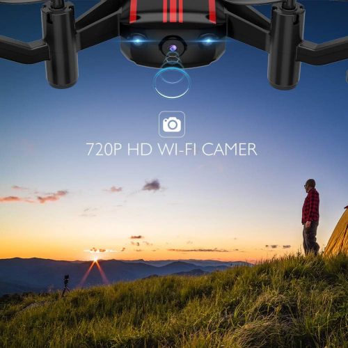  [아마존핫딜][아마존 핫딜] Drones with Camera - AKASO A21 Mini Quadcopter Drone Camera Live Video with 720P HD FPV WiFi RC Drone for Kids Beginners Adults - with One Key Take-Off/Landing, Optical Altitude Ho