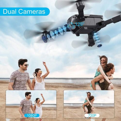  [아마존핫딜][아마존 핫딜] AKASO A300 Foldable Drone with Camera 1080P Camera FPV Drones Live Video Altitude Hold One Key Take Off/Landing RC Drone Best Gift for Boys and Girl Drone for Beginners Adults Kids