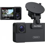 [아마존 핫딜] AKASO Trace 1 Dual Dash Cam for Cars, Car Dash Camera Front 1080P60 Dual 1080P30 340° Coverage Infrared Night Vision with Sony STARVIS Loop Recording G-Sensor Support max. 128GB Ca