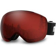 [아마존 핫딜] AKASO OTG Ski Goggles, Snowboard Goggles, Mag-Pro Magnetic Interchangeable Lenses, Anti-Fog, 100% UV Protection, Helmet Compatible, Snow Goggles for Men & Women, Free Balaclava Ski