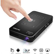 [아마존 핫딜] AKASO Mini Projector, WT50 DLP Portable Pocket Projector with WiFi, Android 7.1, Wireless and Wired Screen Sharing, Trackpad Design, 1080P Video Play, Home Theater Pico Projector f