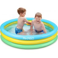 AKASO Kiddie Pools, 59 x 13, Inflatable Swimming Pools For Boys, Girls, Toddlers, Easy Set Up Inflatable Baby Ball Pit Pool for Ages 2+, Garden, Backyard, Outdoor Summer Water Part