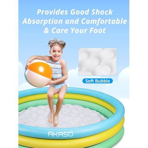  AKASO Kiddie Pools, 59 x 13, Inflatable Swimming Pools For Boys, Girls, Toddlers, Easy Set Up Inflatable Baby Ball Pit Pool for Ages 2+, Garden, Backyard, Outdoor Summer Water Part