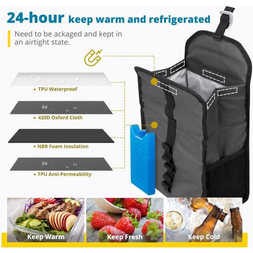  AKASO 12 Cans 6L Collapsible Small Soft Cooler Bag, Breast Milk Preservation, Leakproof Insulated Waterproof Lunch Bag, Portable Beach Bag for Travel Work Lunch Picnic Camping Hiki