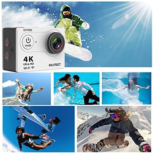  AKASO EK7000 4K Action Camera Sports WiFi Underwater Camcorder DV (Silver)
