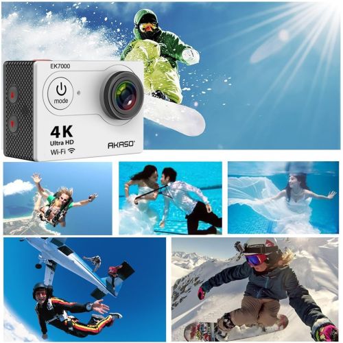  AKASO EK7000 4K Action Camera Sports WiFi Underwater Camcorder DV (Silver)