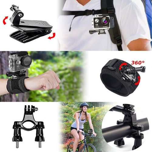  AKASO Outdoor Sports Action Camera Accessories Kit 14 in 1 for AKASO EK7000/ EK7000 Pro/Brave 4/ Brave 7 LE/ V50X/ V50 Pro/ V50 Elite/Go Pro Hero 9 in Swimming Any Other Outdoor Sp