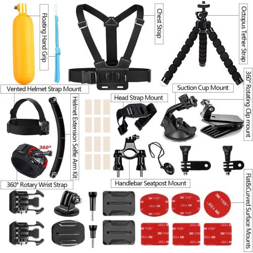  AKASO Outdoor Sports Action Camera Accessories Kit 14 in 1 for AKASO EK7000/ EK7000 Pro/Brave 4/ Brave 7 LE/ V50X/ V50 Pro/ V50 Elite/Go Pro Hero 9 in Swimming Any Other Outdoor Sp