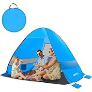 AKASO Anti UV Pop Up Beach Tent - Ventilated Automatic Tent with Windows - Portable Tent with Carry Bag - 4 Person Tent for Camping & Hiking - Easy Set Up Camping Tent - Beach Tent