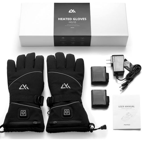  AKASO Heated Gloves for Men Women, Electric Heated Ski Gloves Best Gift