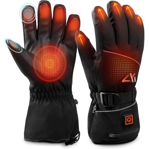  AKASO Heated Gloves for Men Women, Electric Heated Ski Gloves Best Gift