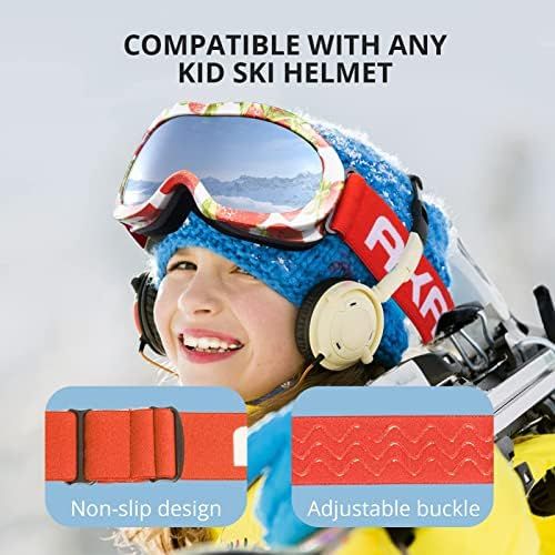  AKASO Kids Ski Goggles for Youth, Kids, Anti-Fog, 100% UV Protection, Double-Layer Spherical Lenses