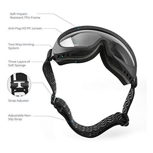  AKASO Alta Ski Goggles, Snowboard Goggles Anti-Fog, 100% UV Protection, Double - Layer Spherical Lenses