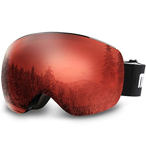  AKASO OTG Ski Goggles, Snowboard Goggles, Mag-Pro Magnetic Interchangeable Lenses, Snow Goggles for Men & Women