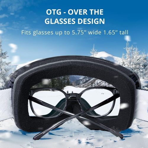  AKASO OTG Ski Goggles and Mag-Pro OTG Ski Goggles Replacement Lens bundle