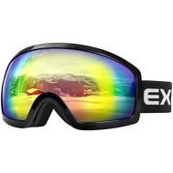 AKASO Ski Goggles, Snowboard Goggles - Anti-Fog, 100% UV Protection, Double-Layer Spherical Lenses for Adult & Kids