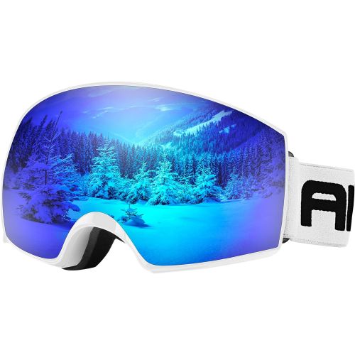  AKASO OTG Ski Goggles - 100% UV Protection Anti Fog Snowboard Goggles Helmet Compatible Snow Goggles