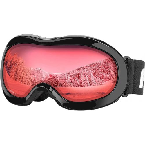  AKASO Kids Ski Goggles for Youth, Kids, Anti-Fog, 100% UV Protection, Double-Layer Spherical Lenses