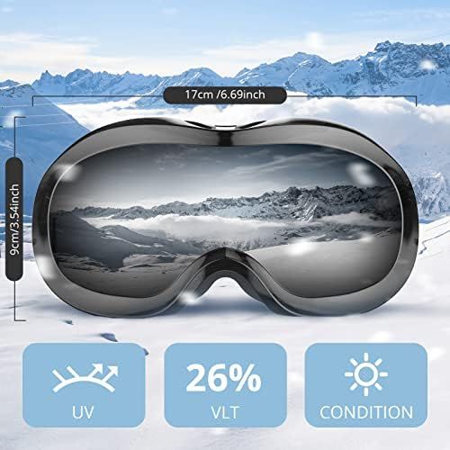  AKASO Kids Ski Goggles for Youth, Kids, Anti-Fog, 100% UV Protection, Double-Layer Spherical Lenses