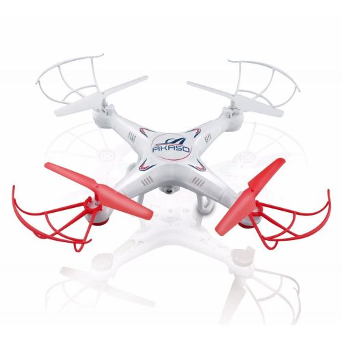  AKASO Akaso X5C 4-Channel 2.4-GHz 6-Axis Gyro Headless 360-Degree 3D Rolling Mode RC Drone Quadcopter with HD Camera, Micro SD Card and Blades Propellers