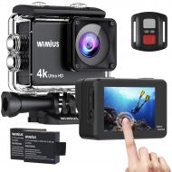 WiMiUS 4K Sports Action Camera Touchscreen HD 16MP Underwater Cameras WiFi Waterproof Sports Cam Camcorder 170°Wide-Angle Lens 2.4G Remote Control with Accessories Kit