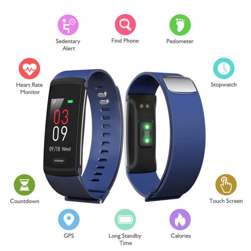  AKASO Fitness Tracker Watch, Activity Tracker with Heart Rate Monitor, Waterproof Step Tracker Watch, Physiological Reminder Smart Band with Color Screen for Kids Women and Men