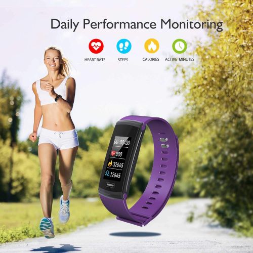  AKASO Fitness Tracker Watch, Activity Tracker with Heart Rate Monitor, Waterproof Step Tracker Watch, Physiological Reminder Smart Band with Color Screen for Kids Women and Men