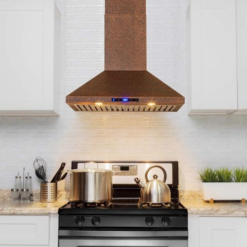  AKDY 30 Stainless Steel Tempered Glass Wall Mount Touch Control Kitchen Vent Range Hood