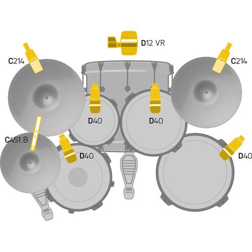  AKG Drum Set Premium 8-Microphone Bundle for Drums