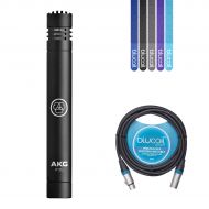 AKG Perception 170 P170 Condenser Microphone for Drum Overheads, Acoustic Guitars, Percussions BUNDLED WITH Blucoil 10-Ft Balanced XLR Cable AND 5 Pack of Cable Ties