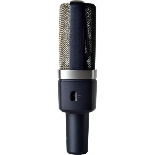  AKG Pro Audio C214 Professional Large Diaphragm Condenser Microphone (Grey) with POP Filter | 2 x Senor XLR Microphone Cables and Zorro Polishing Cloth