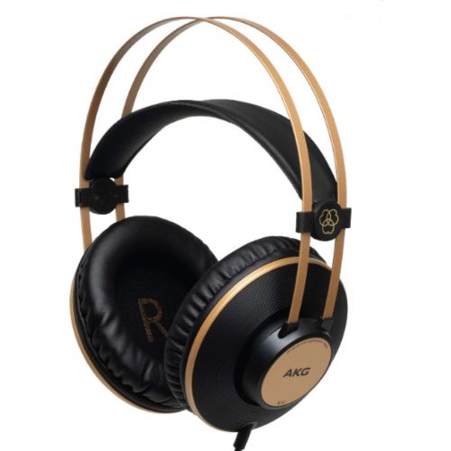  AKG Pro Audio K92 Over-Ear, Closed-Back, Studio Headphones, Matte Black and Gold