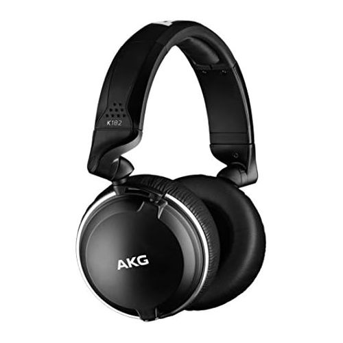  AKG Pro Audio AKG K182PROFESSIONAL Closed-Back Monitor HEADPHONESK182, Black, Standard Size (K182)