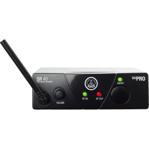  AKG Pro Audio WMS40MINI Vocal Set Band US25A Wireless Microphone System, with SR40 Receiver and PT40 Mini Pocket Transmitter