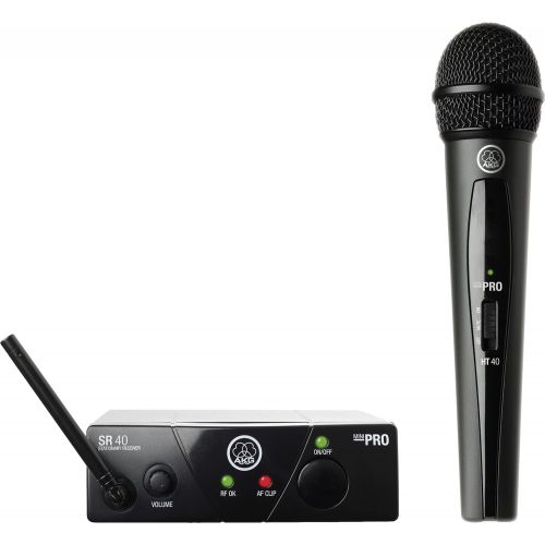  AKG Pro Audio WMS40MINI Vocal Set Band US25A Wireless Microphone System, with SR40 Receiver and PT40 Mini Pocket Transmitter