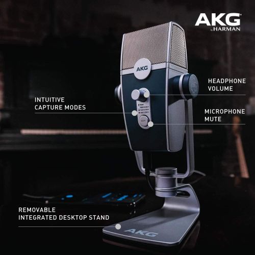  [아마존베스트]AKG Pro Audio Lyra Ultra-HD, Four Capsule, Multi-Capture Mode, USB-C Condenser Microphone for Recording and Streaming