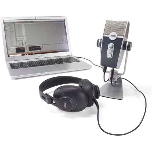  [아마존베스트]AKG Pro Audio Podcaster Essentials Kit for Streamers, Vloggers, and Gamers-Includes Lyra USB-C Microphone, K371 Headphones, and Ableton Lite Software