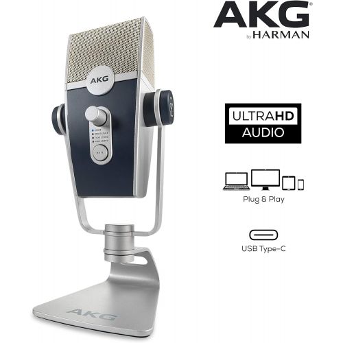  [아마존베스트]AKG Pro Audio Podcaster Essentials Kit for Streamers, Vloggers, and Gamers-Includes Lyra USB-C Microphone, K371 Headphones, and Ableton Lite Software