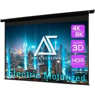 [아마존베스트]Akia Screens 104 inch Motorized Electric Remote Controlled Drop Down Projector Screen 4:3 8K 4K HD 3D Retractable Ceiling Wall Mount Black Projection Screen Office Home Theater Mov