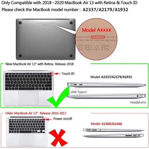  [아마존베스트]AKIT MacBook Air 13 Inch Case 2020 2019 2018 Release A2179 A1932 A2337 M1 MacBook Air 2020 Case Clear Plastic Hard Shell Case & Keyboard Skin & Screen Protector & Touch Pad Cover for Ma