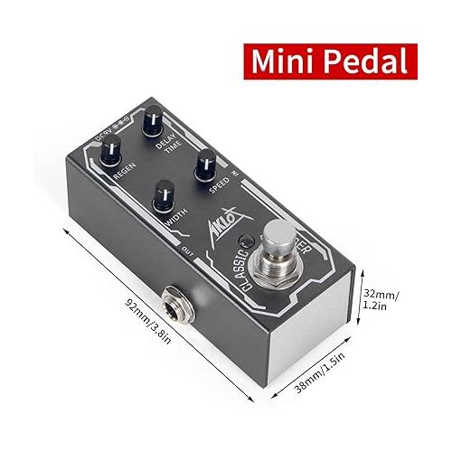  Classic Flanger Guitar Pedal, AKLOT Electric Effects Pedals Mini Single Type DC 9V True Bypass
